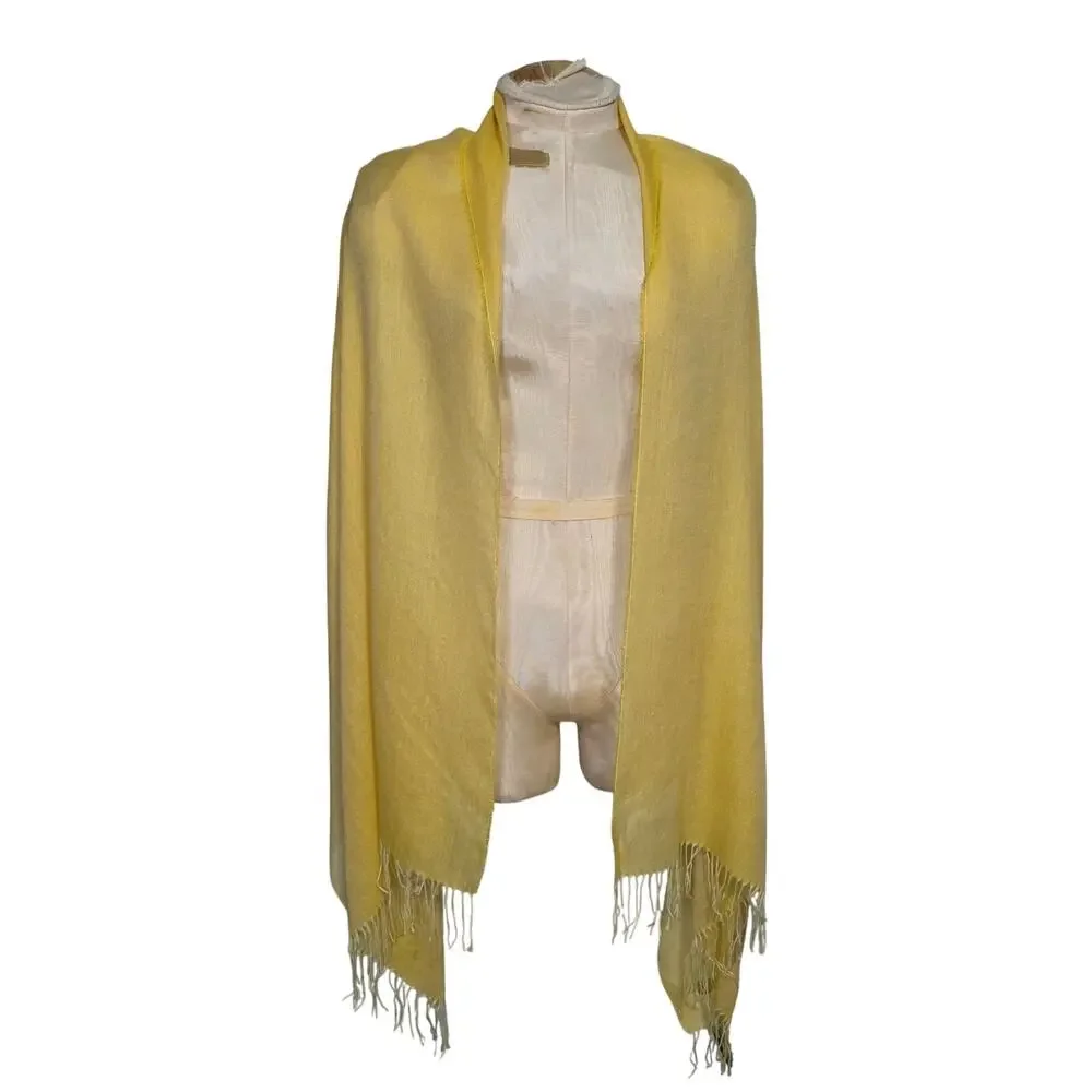 Piu Natura Scarf blend 70% Baby Alpaca 30% Silk Yellow 36